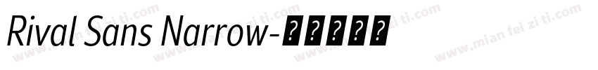 Rival Sans Narrow字体转换